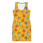 Robe moulante Chats multicouleurs