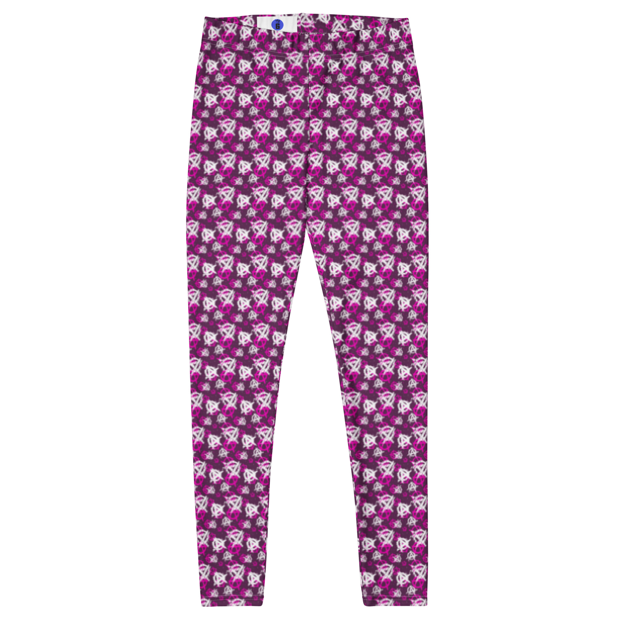all-over-print-leggings-white-front-68855b785c1b1.jpg Leggings Femmes Anarchy Pink - Image 1