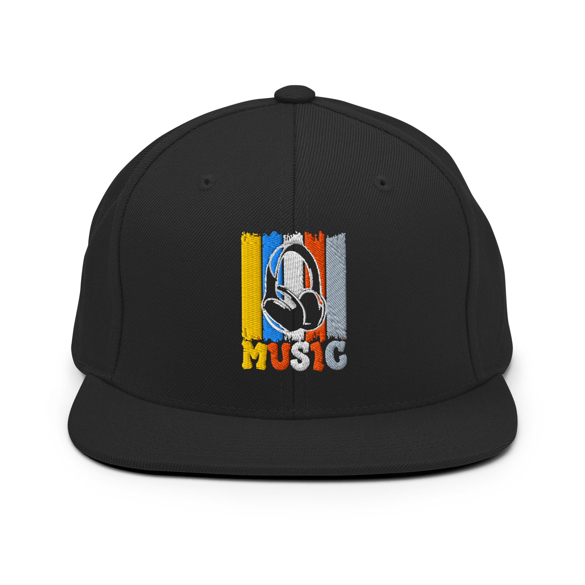 classic-snapback-black-front-68855a2946a85.jpg 6clonik Music Snapback Cap - Image 1