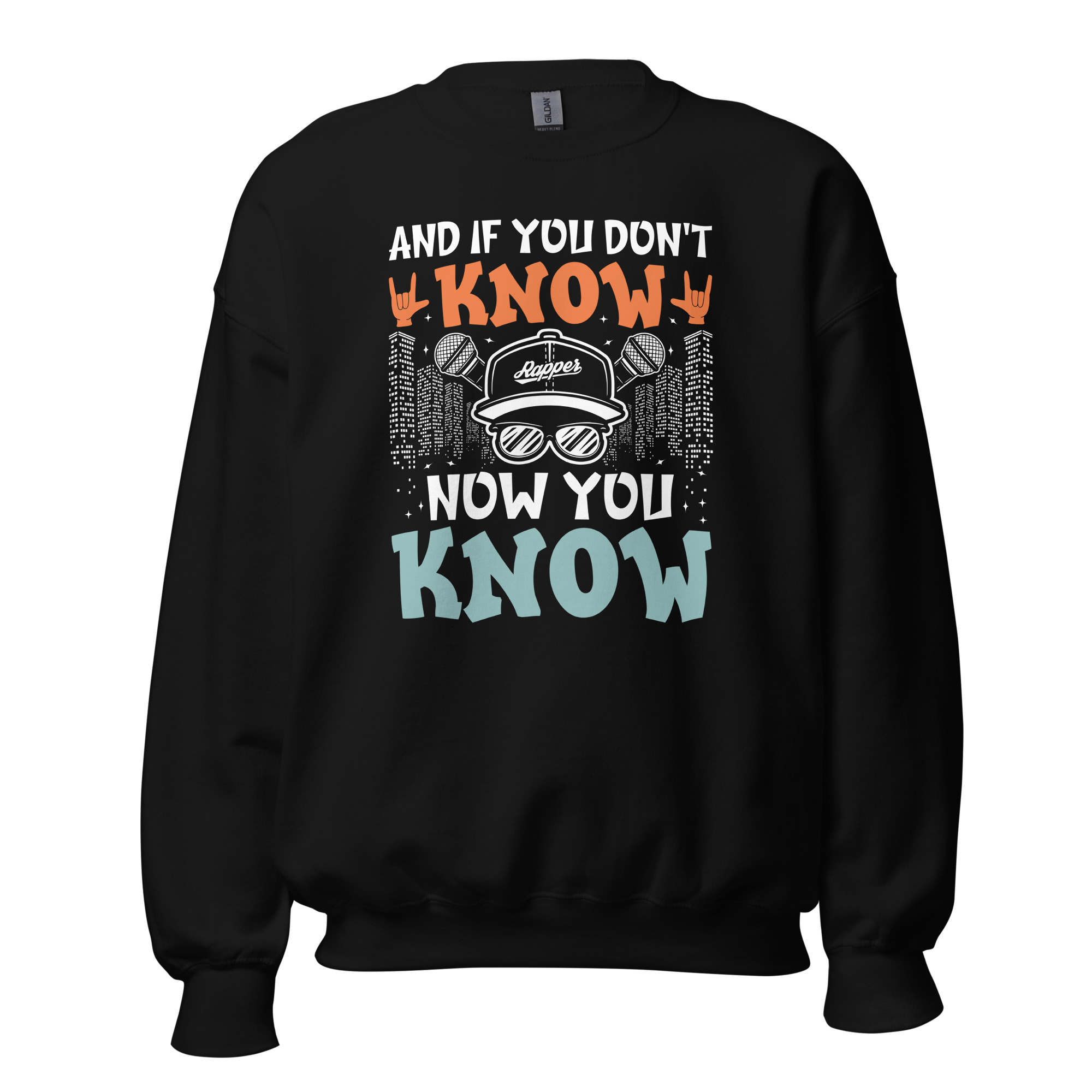unisex-crew-neck-sweatshirt-black-front-688407833143c.jpg Sweatshirt 6clonik If You Dont Know - Image 1