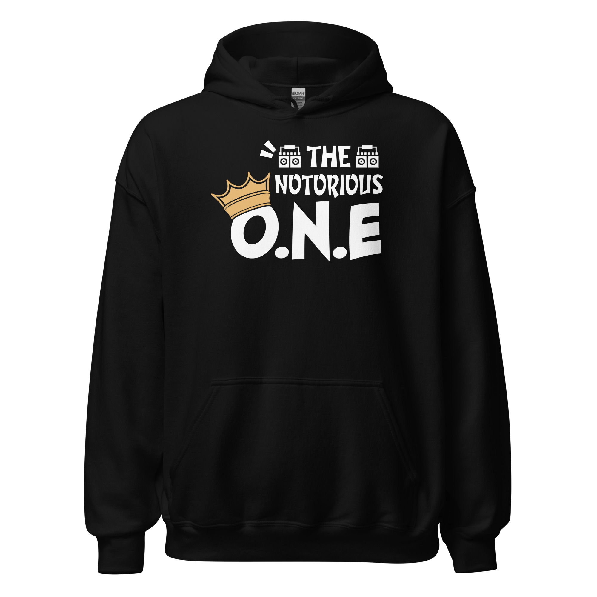 unisex-heavy-blend-hoodie-black-front-688549c889af0.jpg Hoodie 6clonik The Notorious One - Image 1