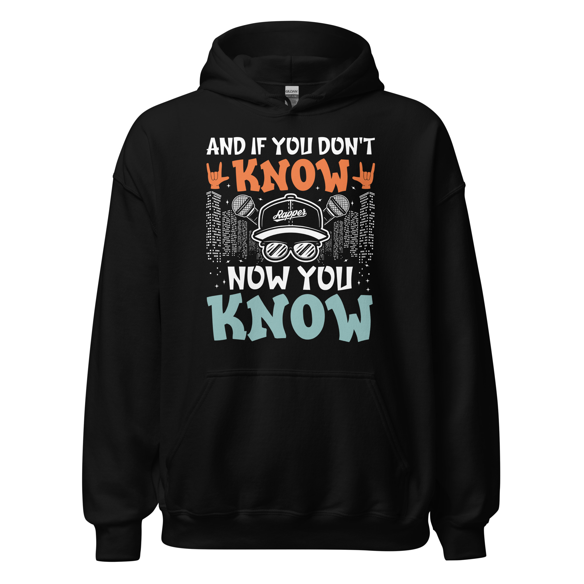 unisex-heavy-blend-hoodie-black-front-68854b02b7908.jpg 6clonik If You Dont Know Hip Hop Hoodie - Image 1