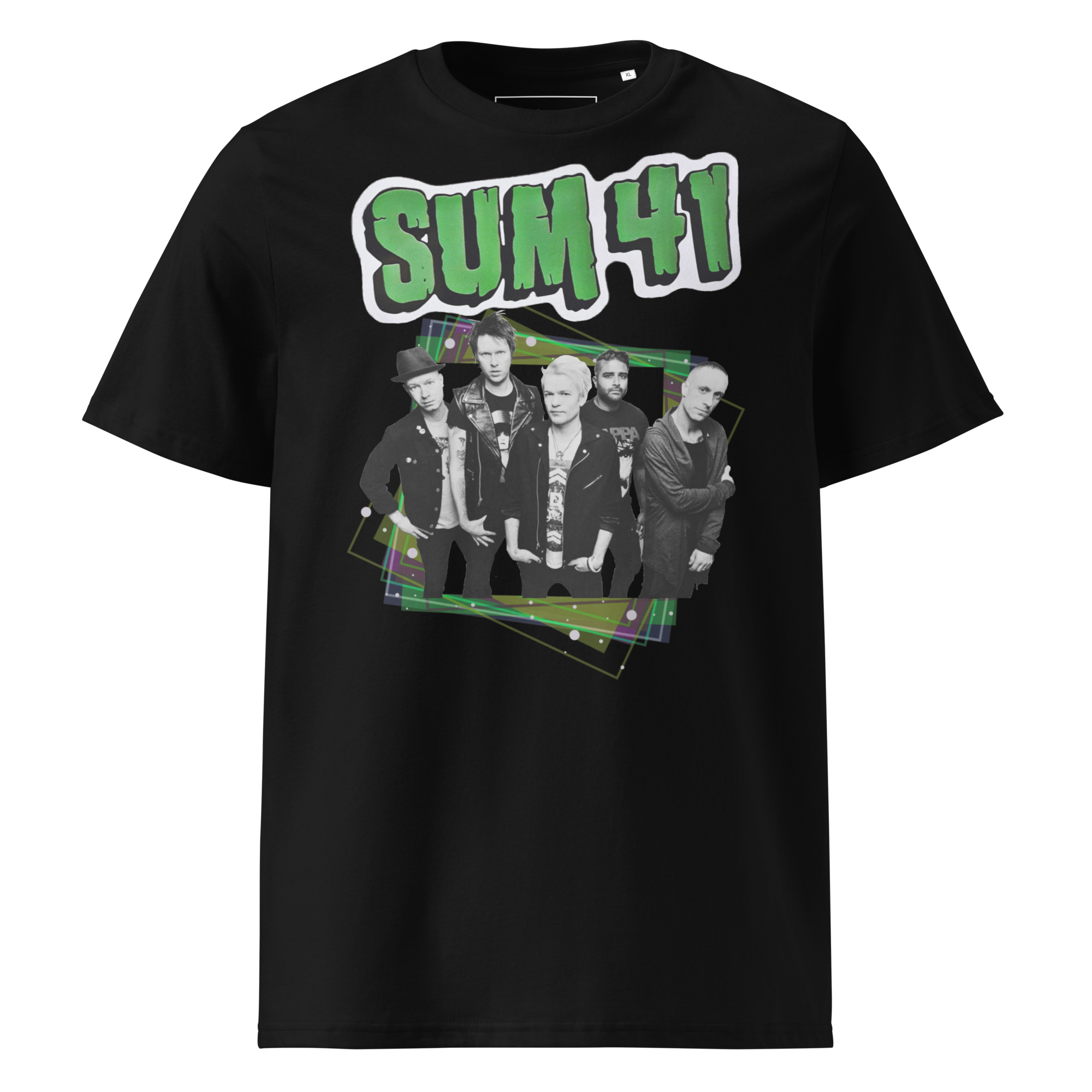 unisex-organic-cotton-t-shirt-black-front-68854467e694e.jpg T-shirt 6clonik Sum 41 100% coton bio - Image 1