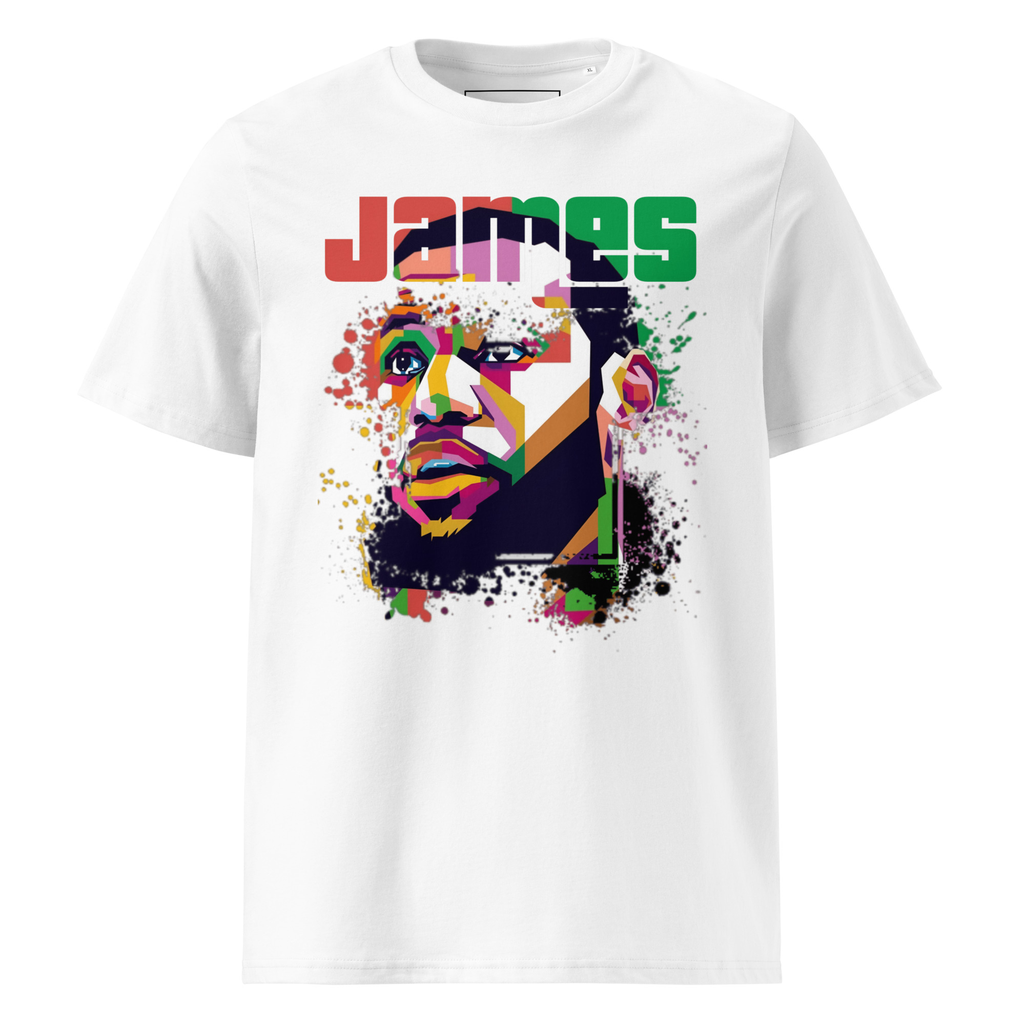 unisex-organic-cotton-t-shirt-white-front-687a35e6d033e.jpg T-shirt Lebron James 100% organic cotton - Image 1