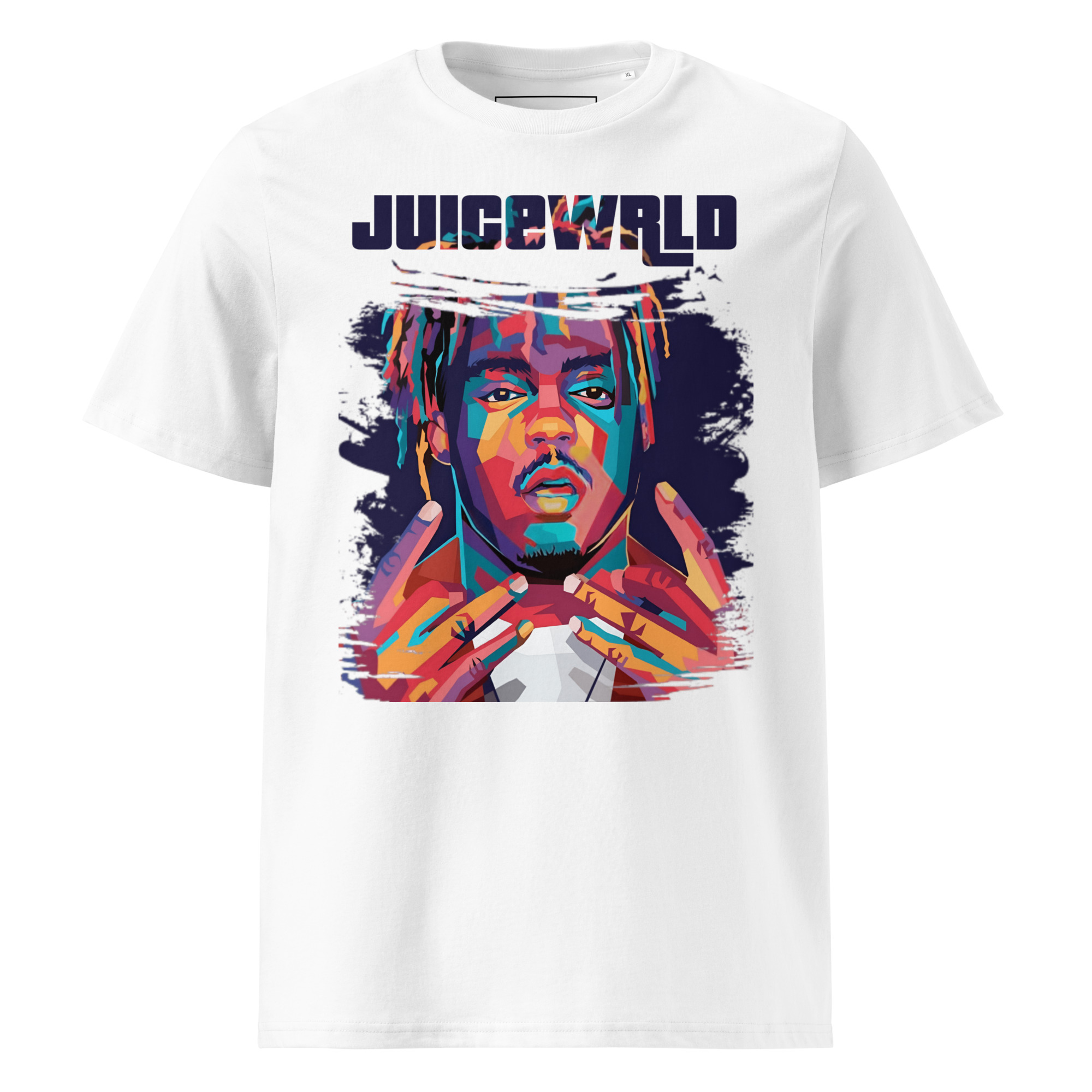 unisex-organic-cotton-t-shirt-white-front-687a42c7e1499.jpg T-shirt JuiceWorld 100% organic cotton - Image 1