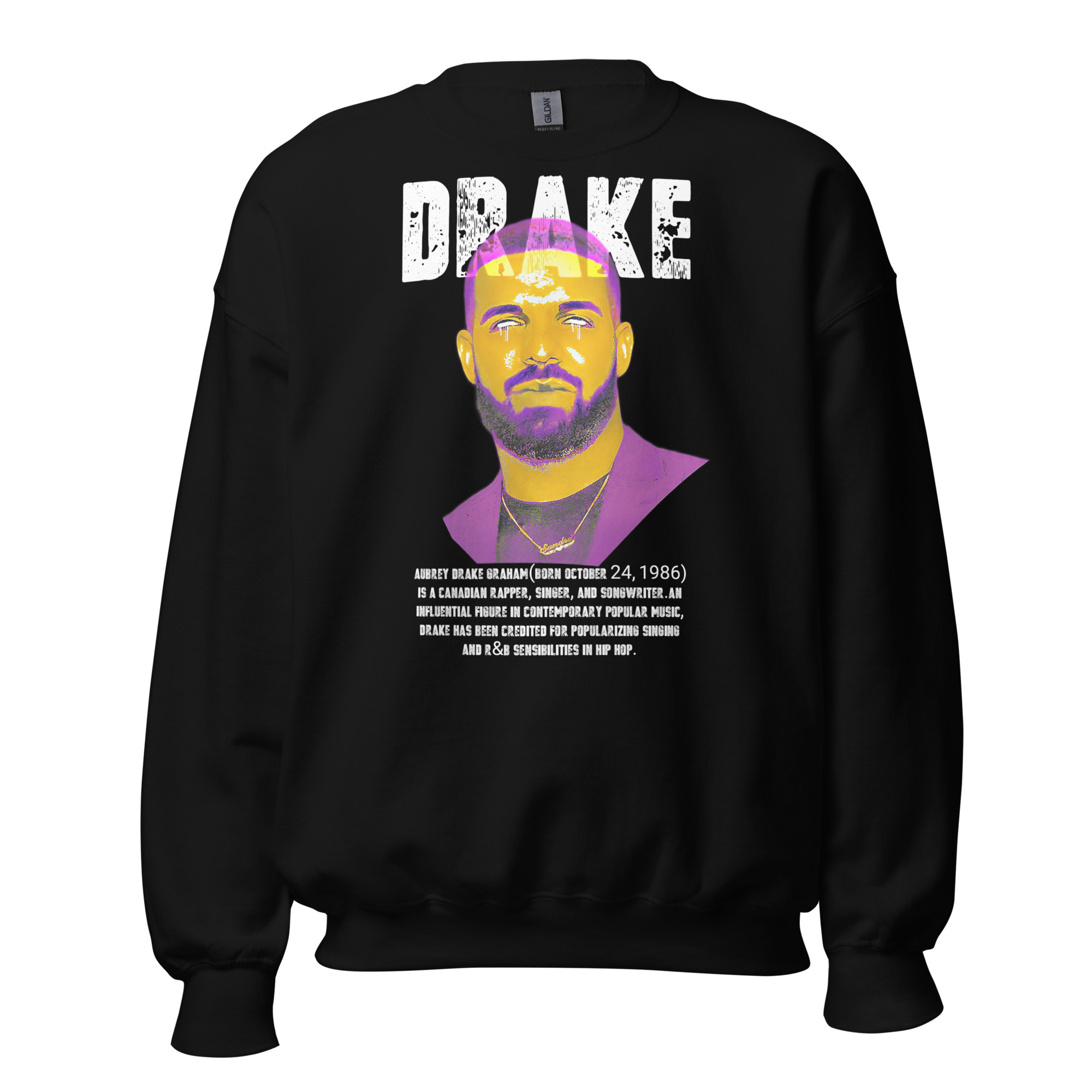 unisex-crew-neck-sweatshirt-black-front-699a4ab251c55.jpg Sweatshirt 6clonik Dark Circus Drake - Image 1