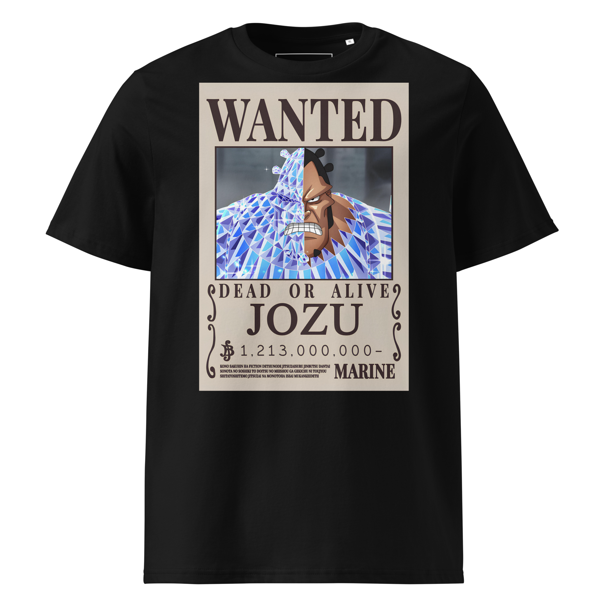 unisex-organic-cotton-t-shirt-black-front-69ab495232eae.png T-shirt 6clonik One Piece Jozu Wanted 100% organic coton - Image 1