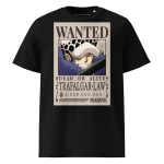 T-shirt 6clonik One Piece Trafalgar Law Wanted 100% organic coton