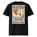 T-shirt 6clonik One Piece Nami Wanted 100% organic coton